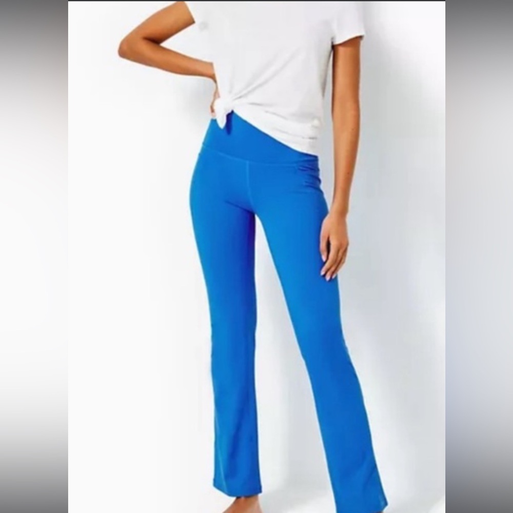 NWT Lilly Pulitzer Carpe Fare Leggings Small Blue Tang